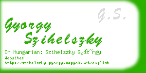 gyorgy szihelszky business card
